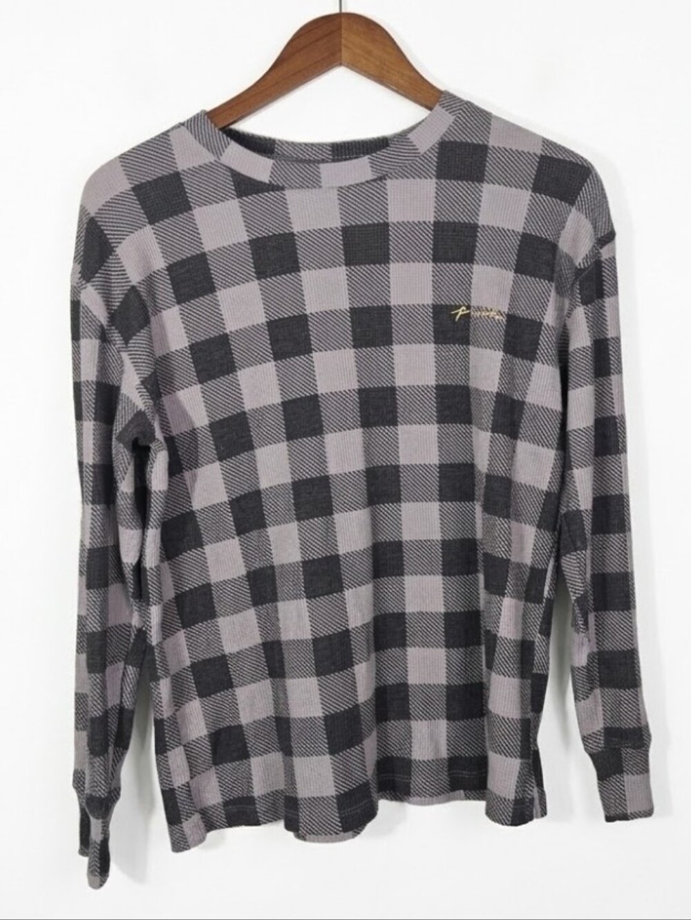 PINK Victoria's Secret flannel print thermal top